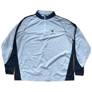 FootJoy Sweater Men's 2XL FJ Gray Black Performance Stretch 1/4 Zip Golf Sweater